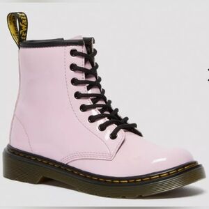 Dr. Martens Kids Light Pink Lace-Up Boots